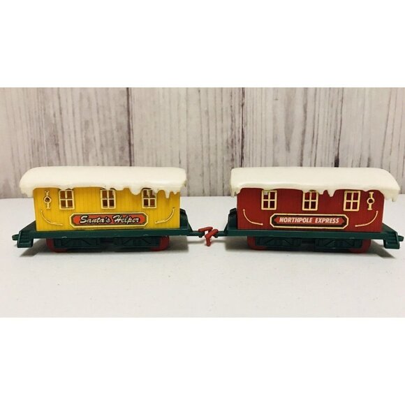 Vintage 1987 Northpole Express Train Cars Toy State Holiday - Picture 2 of 5